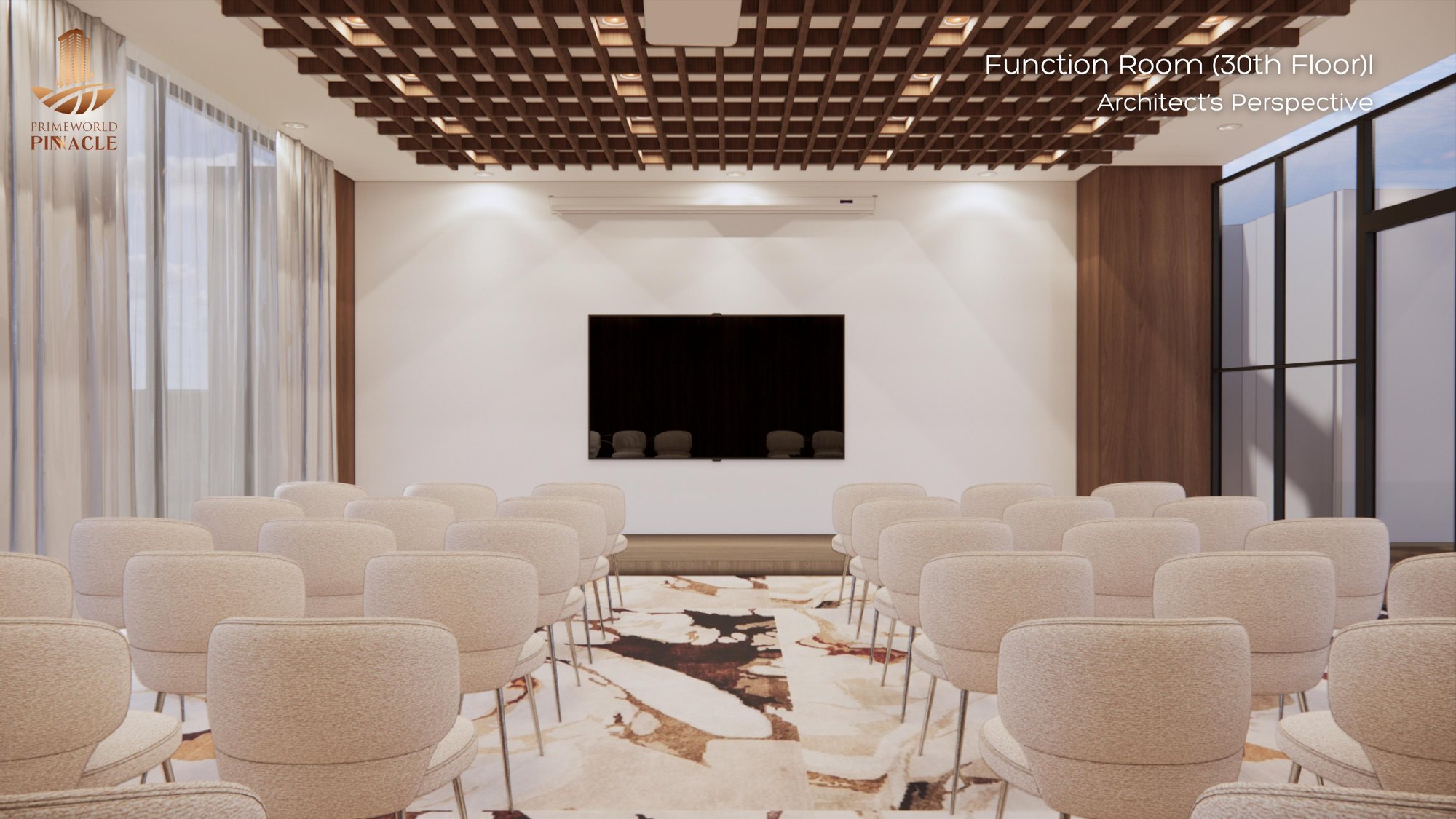 Function room on the 30th floor — architect's perspective